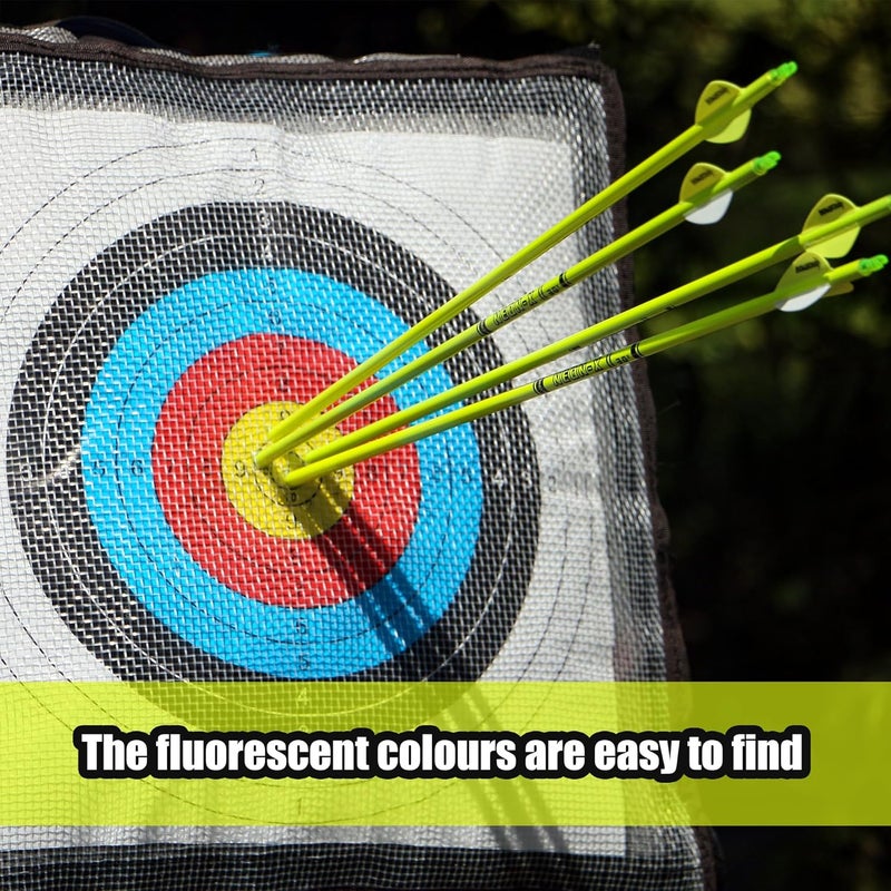 BOWSOUL Carbon Arrow Archery 30inch Bright Colors Hunting Target Practice Arrows for Compound & Recurve Bow Spine 500 with Removable Tips (Pack of 12) - Image 4